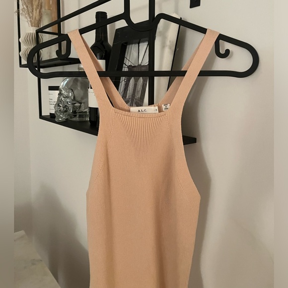 A.L.C High Neck Soft Pink Knit Dress - Picture 3 of 4